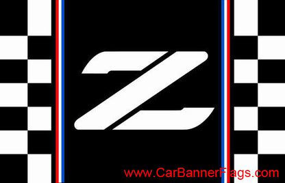 Z Flag Checkered -Nissan Datsun Z Car Racing Banner-3x5 FT-100% polyester-2 Metal Grommets